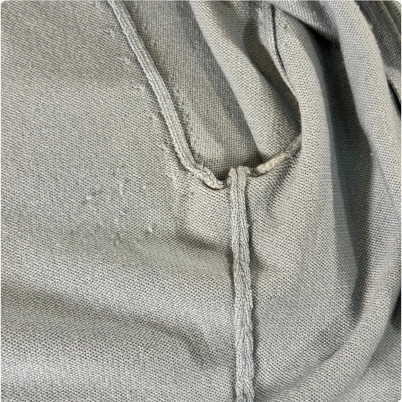 Bebe Genuine Fur Trim Zip Hoodie Y2K Baby Blue Fitted Knit Rhinestones Jacket XS - Picture 8 of 8